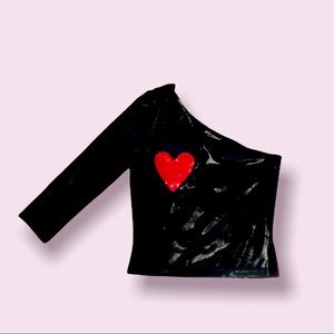 Vintage Betsey Johnson one shoulder top